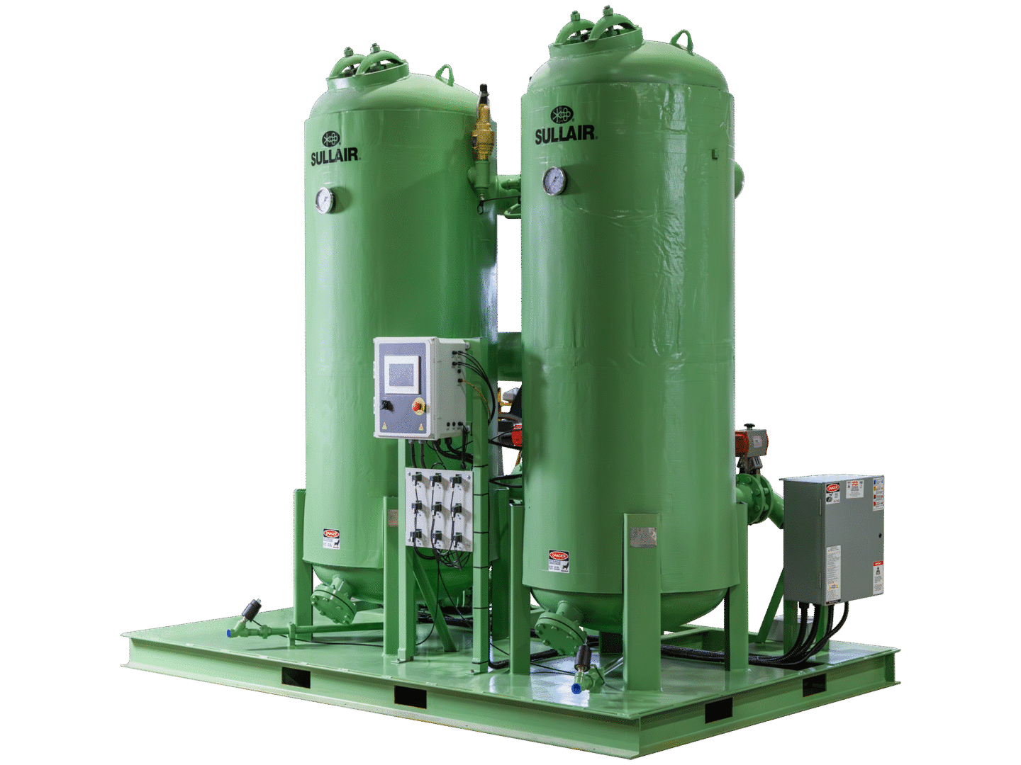 Large desiccant air dryer manufactured by Sullair